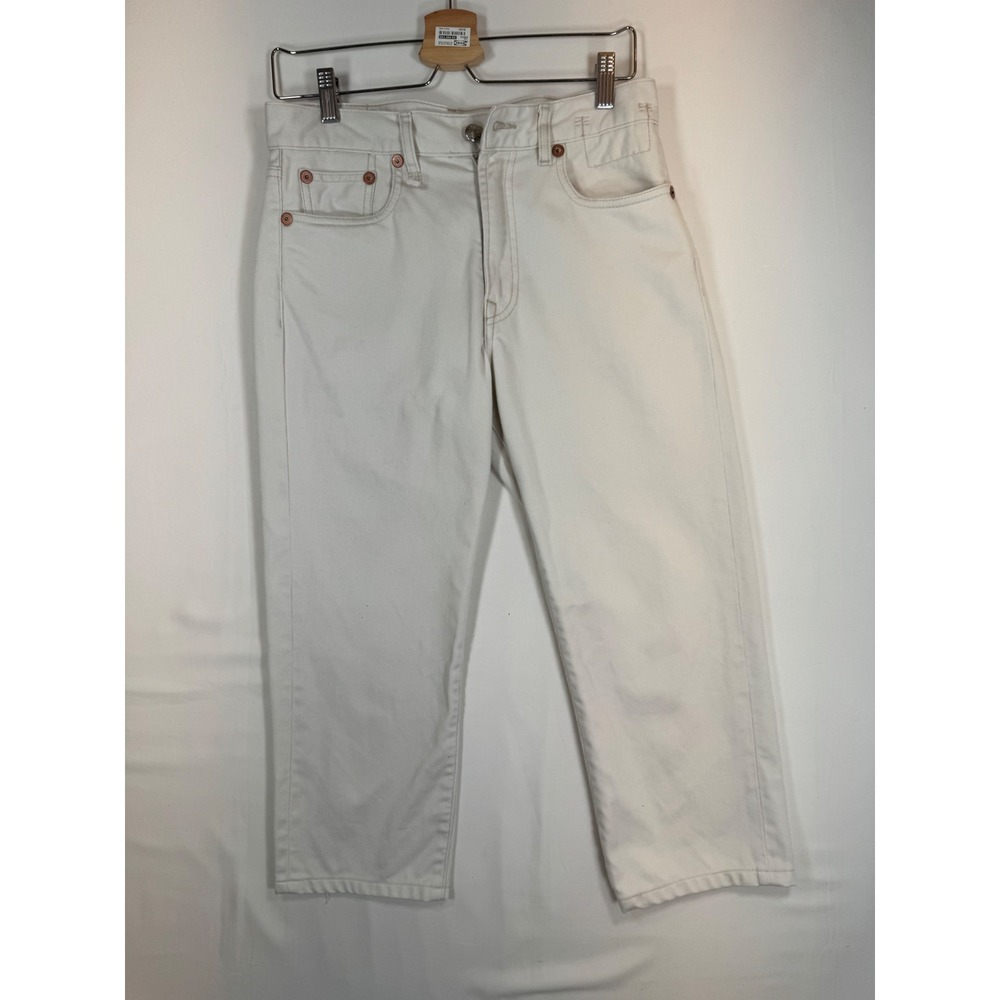 R13 Boyfriend Jean Ecru Bedford Cord Cream 25 Japanese Fabric Minimalist Luxury - Picture 3 of 16